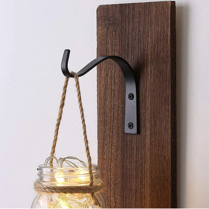 Set of 2 Hook 3.54 x 4.5 Inches Hanging Basket Brackets for Outdoor Use