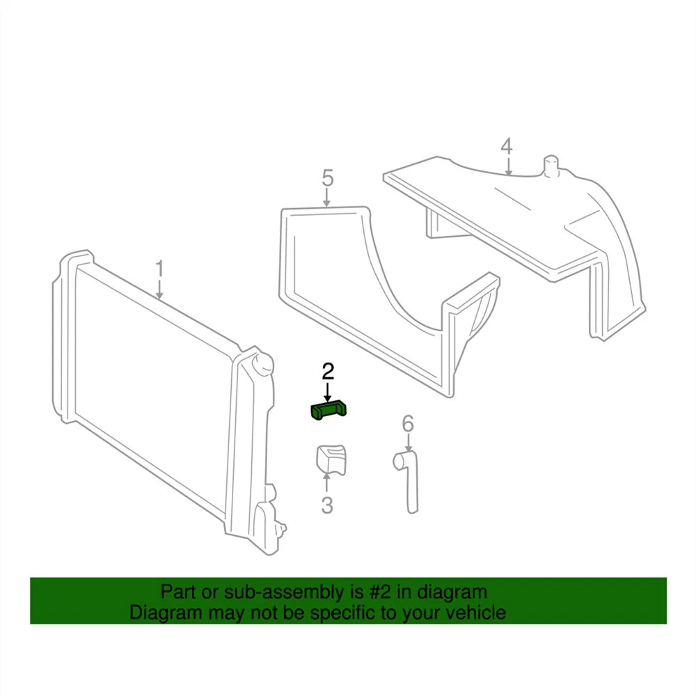 Radiator Insulator 89019121 for Chevrolet Silverado 2500 3500 HD (2007–2019)