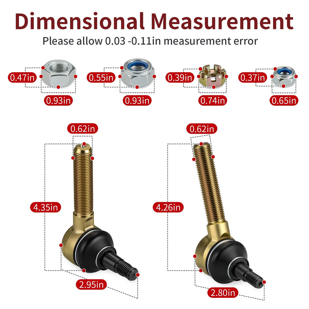 Adjustable A-Arm Ball Joints for Honda TRX450R/TRX450ER (2006–2014)