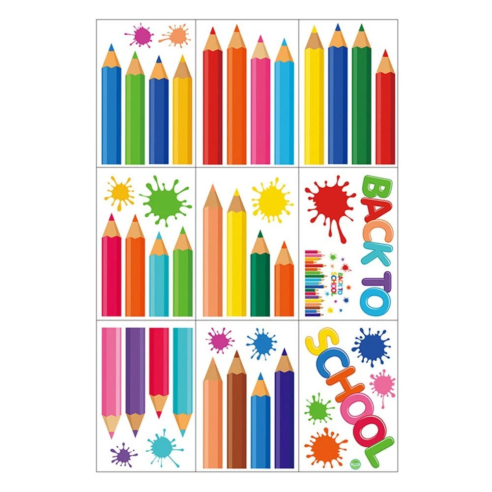 Back to School Decor Set of 4 Bright Colors