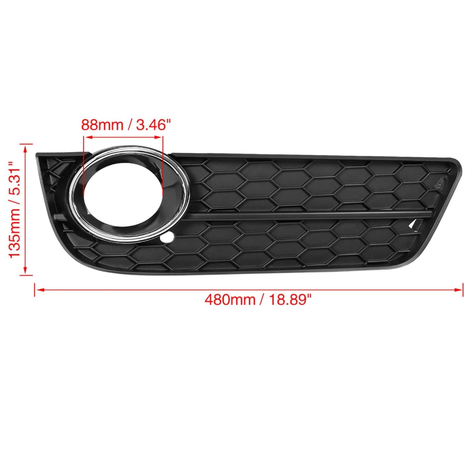 Fog Light Grille Cover Trim Right Side Replacement for Audi A5 Quattro (2008–2012)