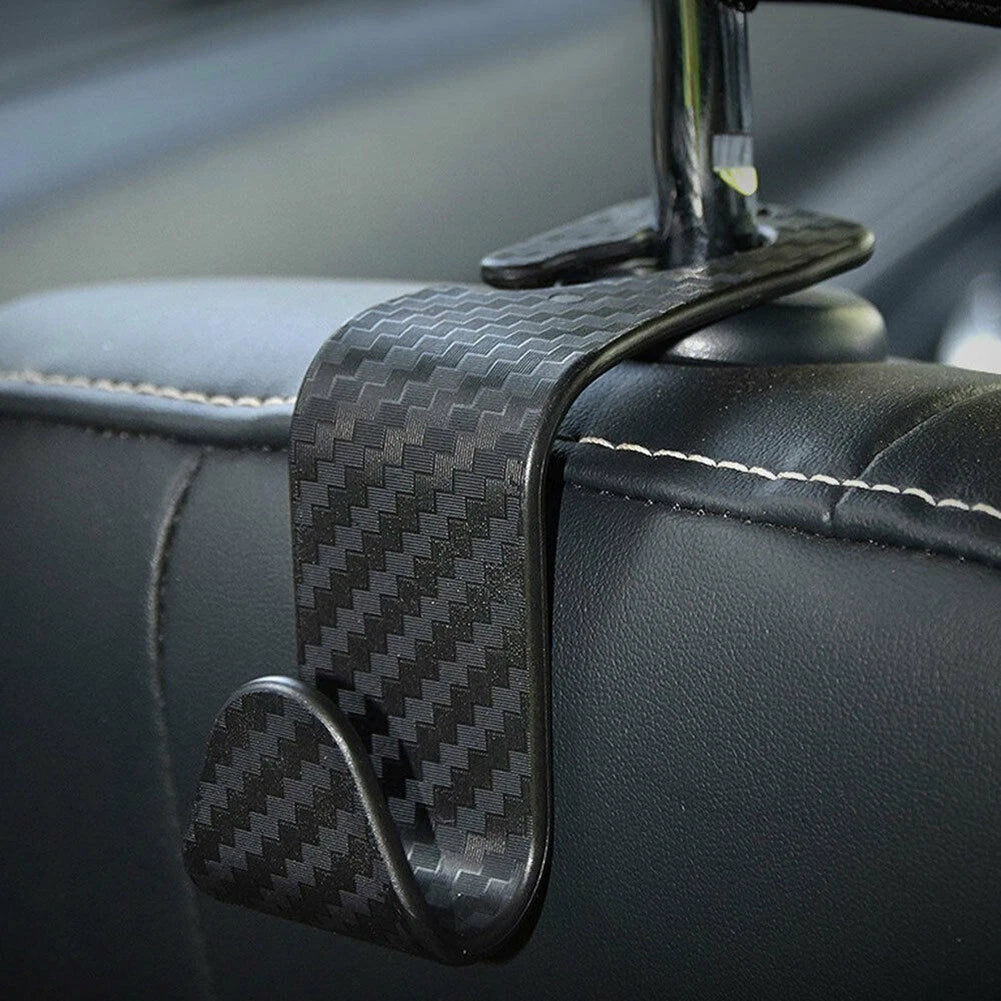 2X Headrest Hooks for Car Back Seat Storage Solution
