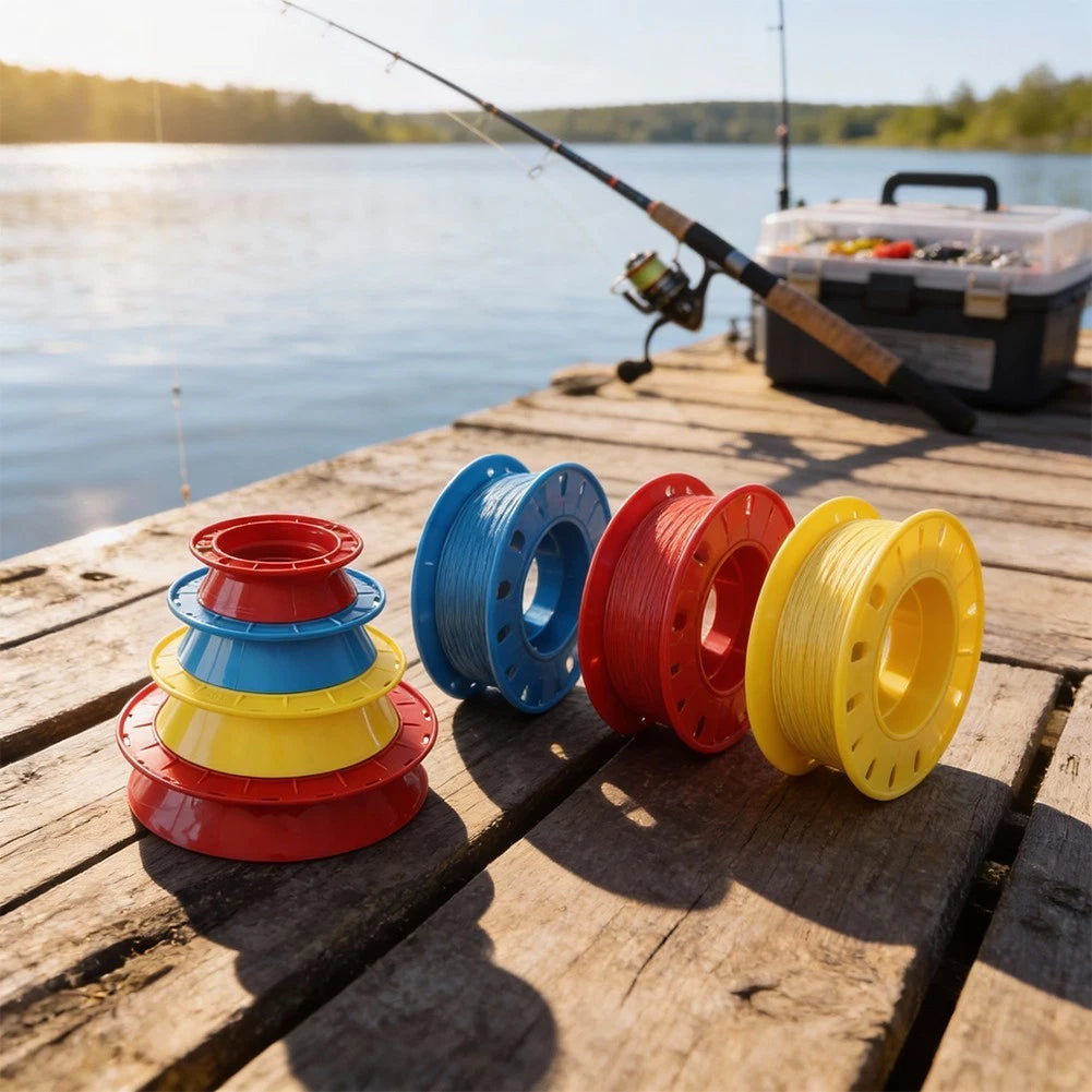 Fishing Line Coiling Plate with Handle for Pre Tied Rigs Storage