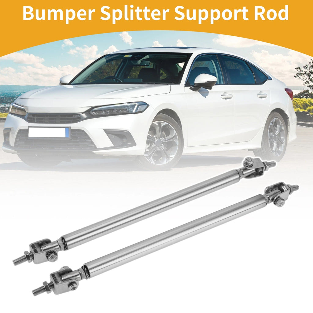 2X Adjustable Front Bumper Lip Splitter Strut Rod Tie for Universal Fit (2010–2023)