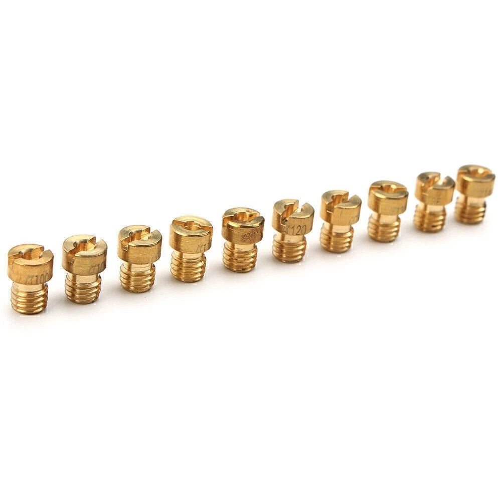 10pcs Carburetor Pilot Nozzle Kit for PWK Mikuni OKO KOSO (#100-#140)