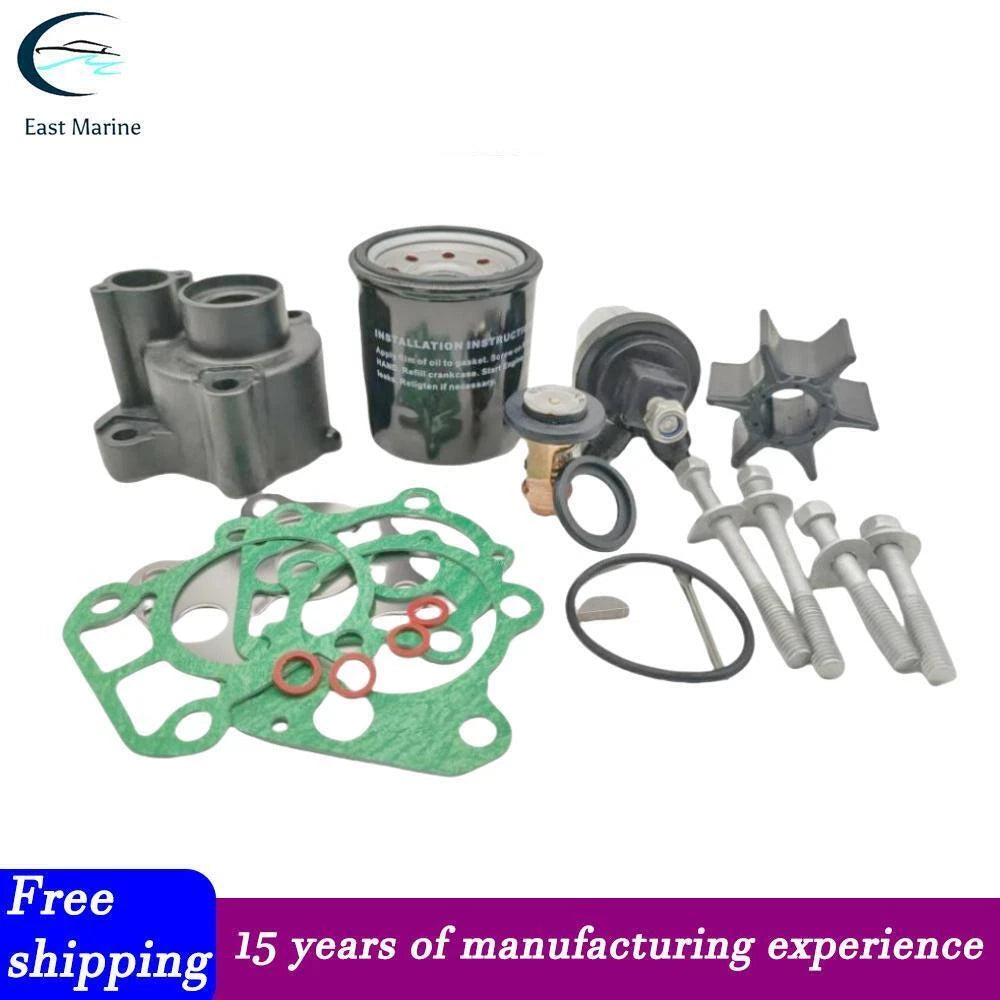 Maintenance Kit for Yamaha F80A F100A (67F-W0078-00) with Fuel Filter, Thermostat, Gasket