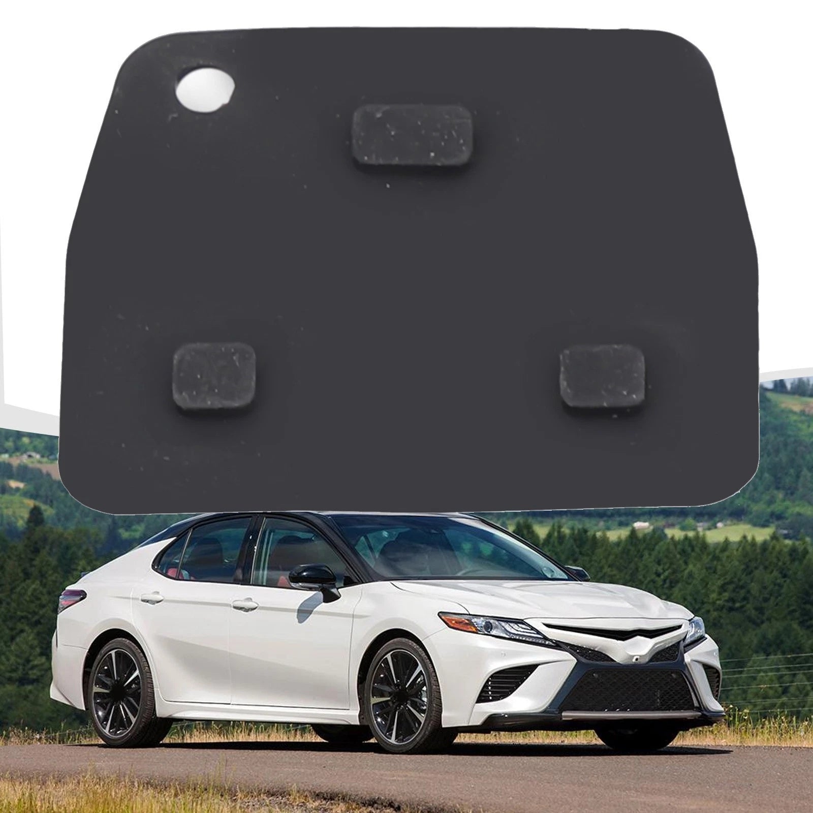 Black Rubber Key Pad Replacement for Toyota Repair Switch 3 Buttons