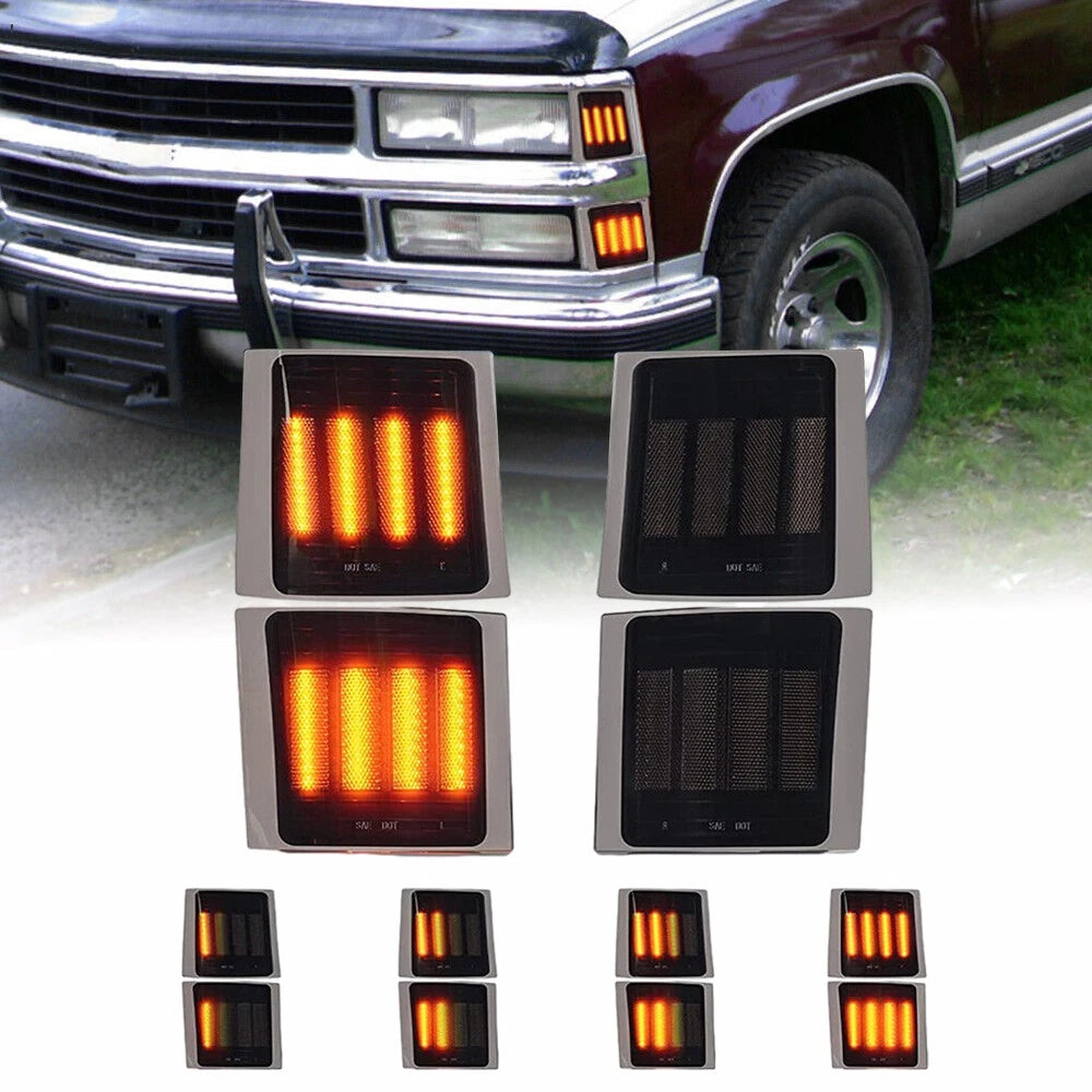 Sequential LED Corner Side Marker Lights for Chevy C/K 1500 2500 3500 (1994–1998)