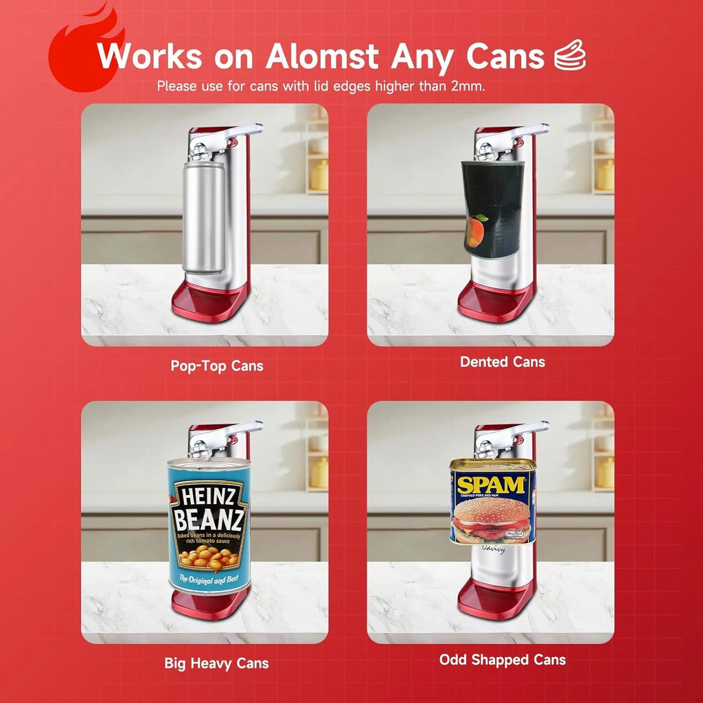 Electric Can Opener for Under Cabinet (Heavy Duty, Smooth Edge)