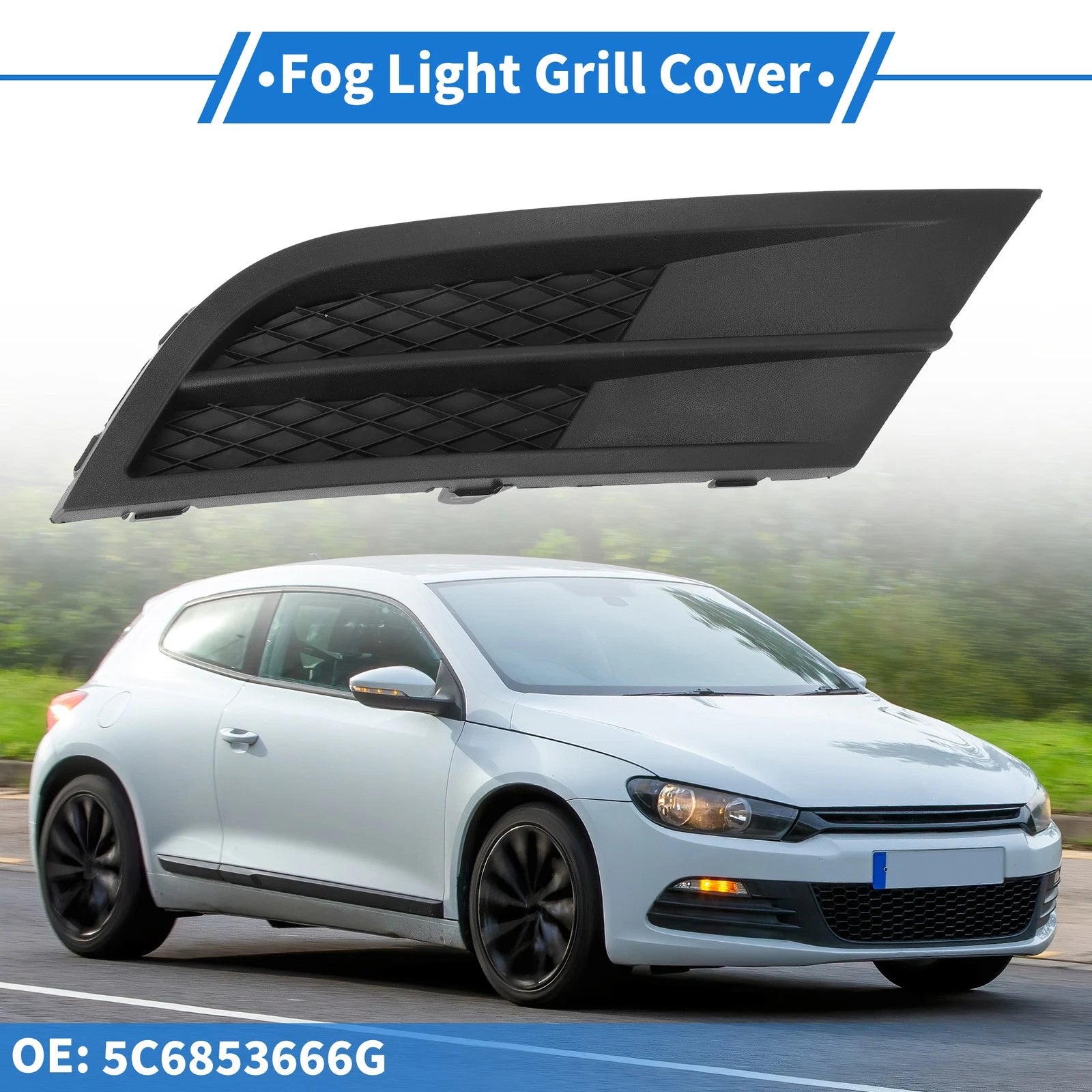 Front Right Fog Light Grill Replacement for Volkswagen Jetta (2015–2018)