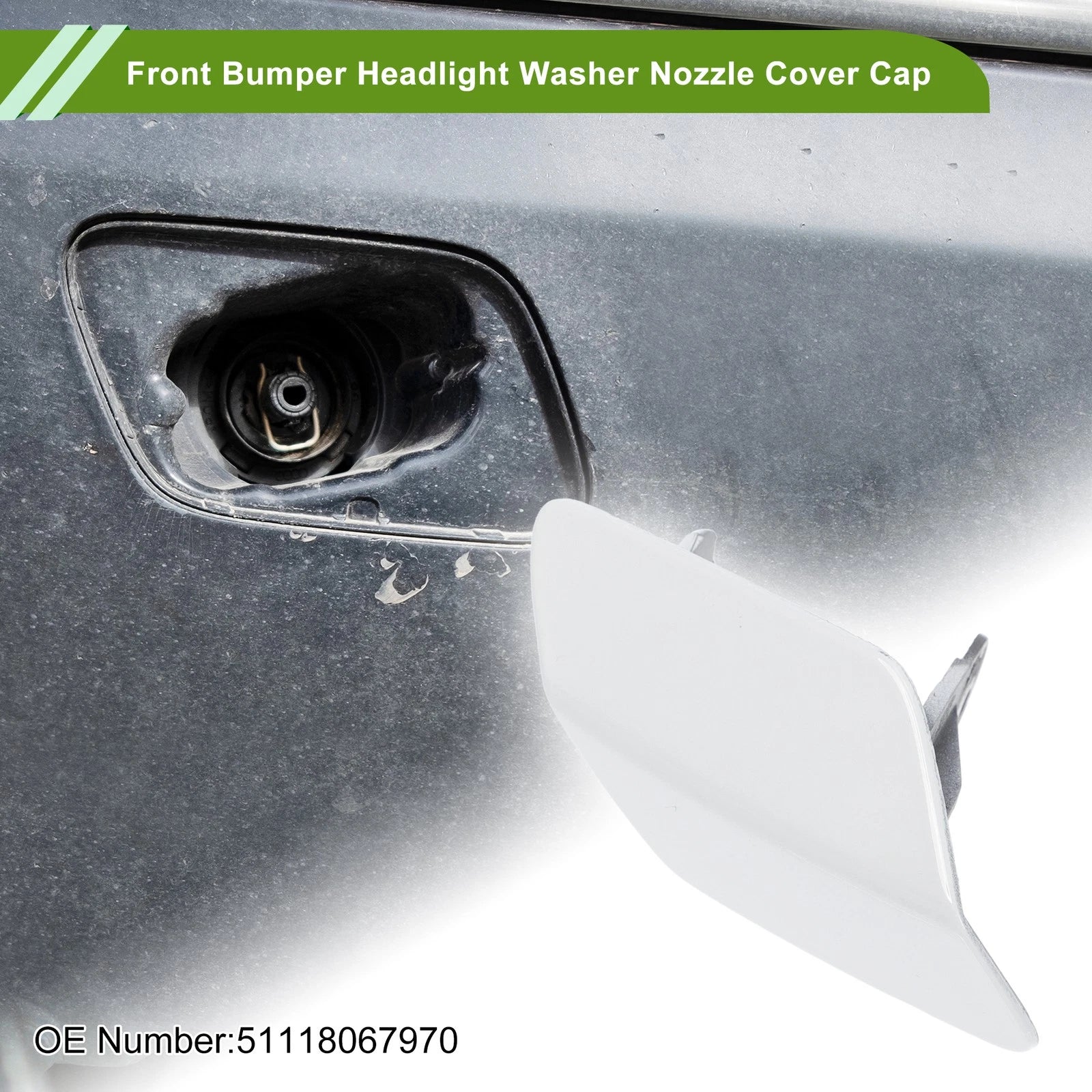 Front Right Washer Nozzle Cover Cap Replacement for BMW 320i (2013–2018)