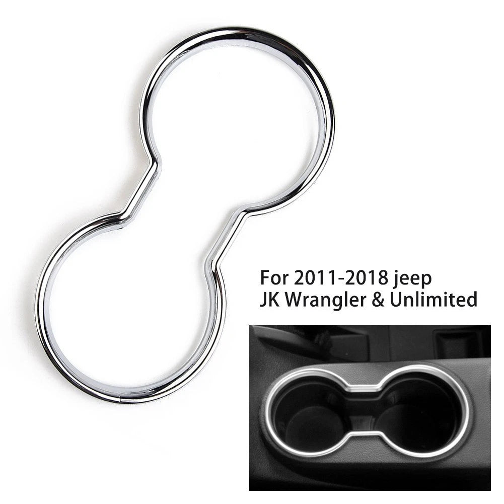 Cup Holder Trim for Water 2011–2018 (ABS, Silver)