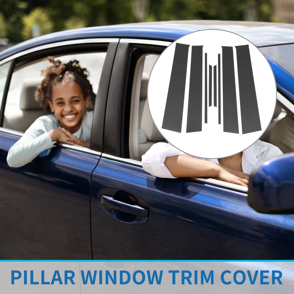 Door Pillar Window Trim Kit 8 Pcs Replacement for Toyota Yaris (2005–2014)
