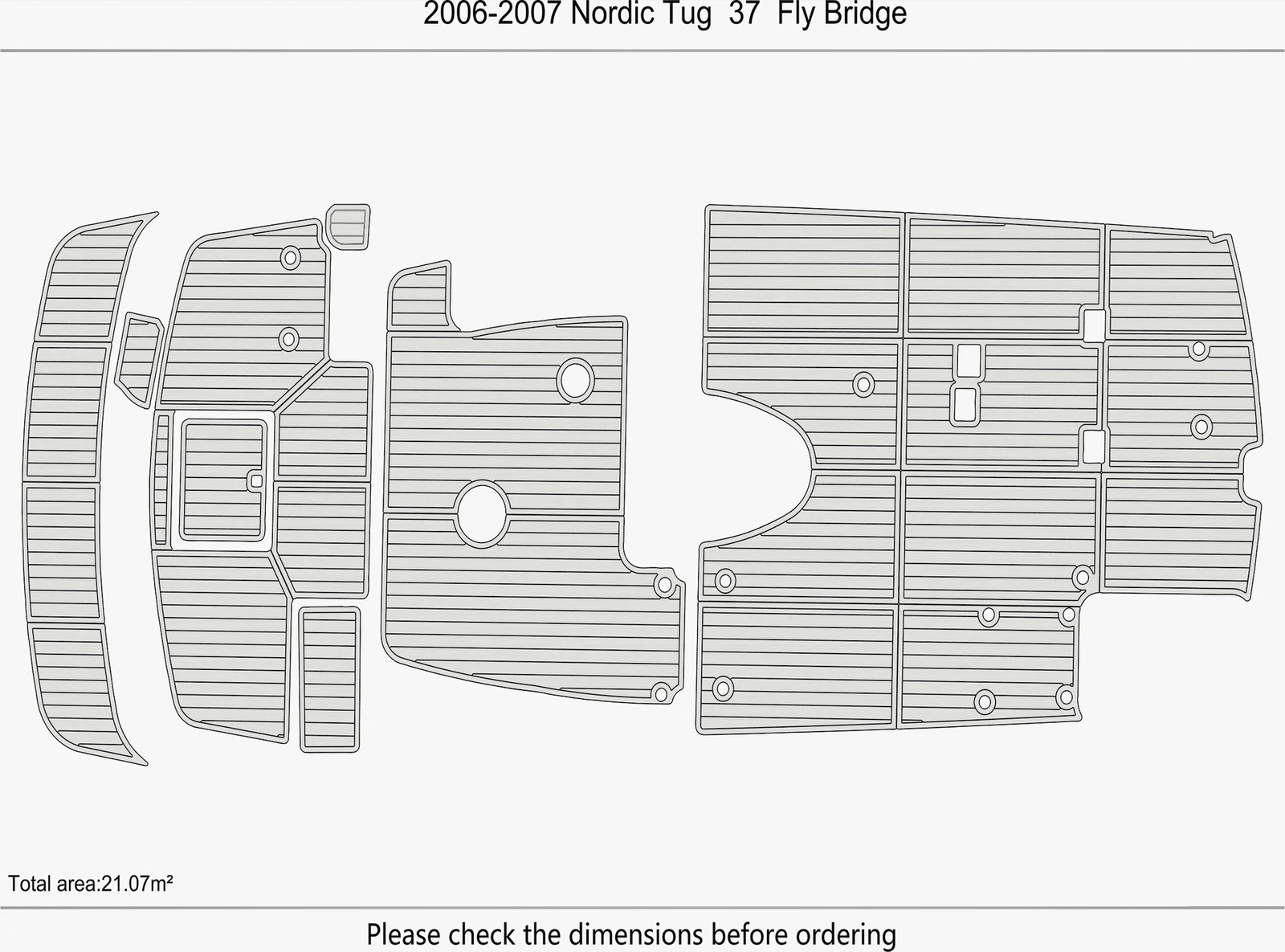 EVA Pads Flooring Mat for Nordic Tug 37 (2007)