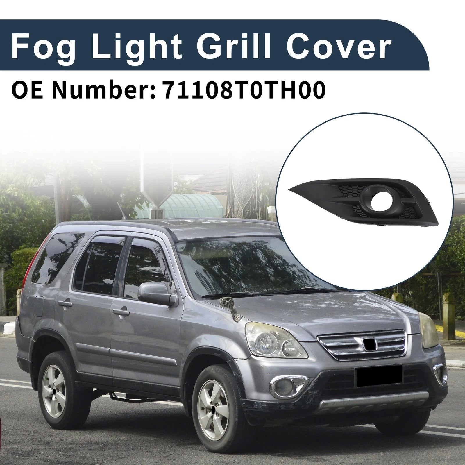 Front Left Fog Light Grill Replacement for Honda CRV (2012–2014)