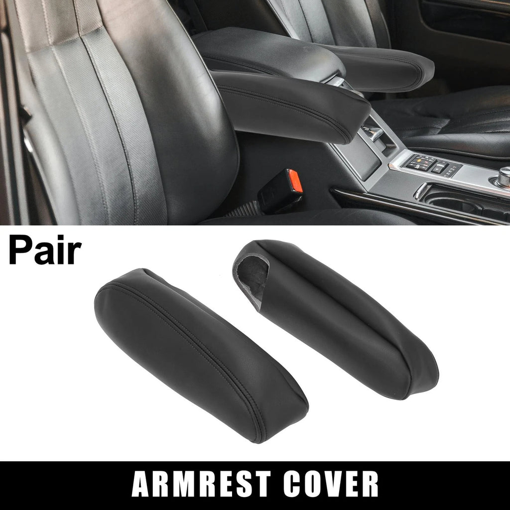 Front Seat Armrest Cover Microfiber Leather Black for Chevy Tahoe (2000–2006)