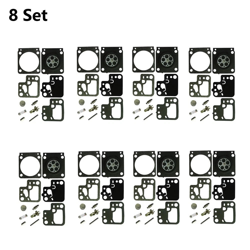 Set of 8 Carburetor Rebuild Kits for Stihl HS46 HS56 (RB-243, C1T-S195E-J)