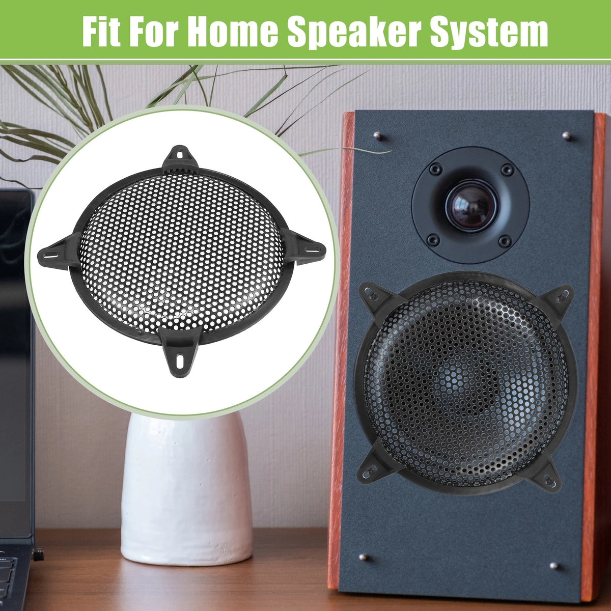 8" Car Speaker Grill Cover for Universal Subwoofer (with Screws & Clips)
