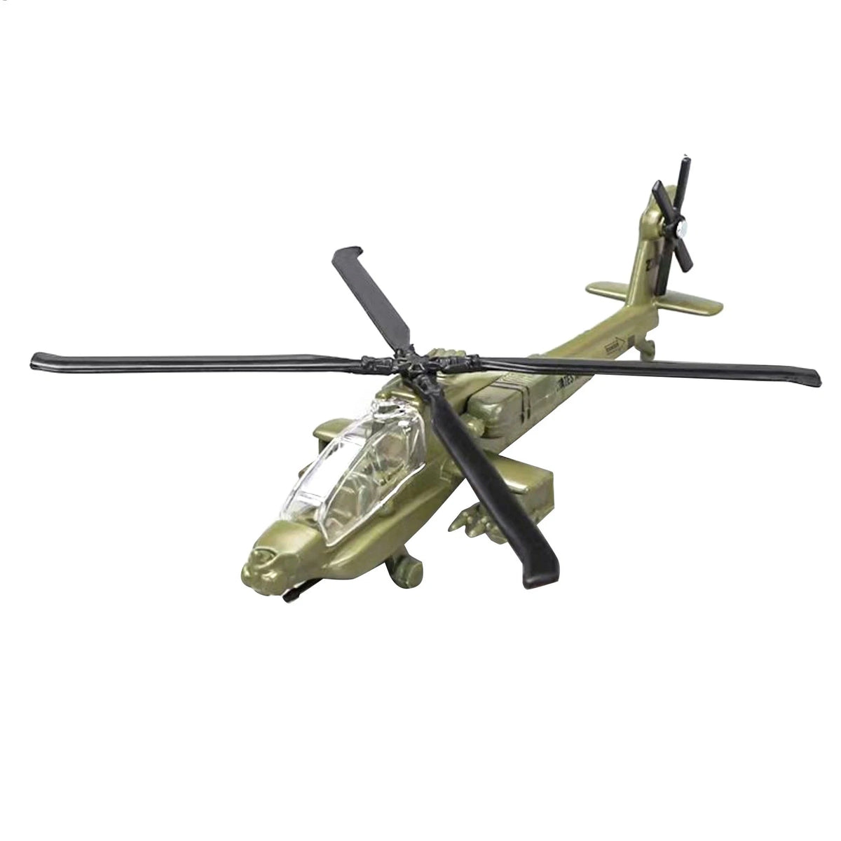 Collectible AH-64 Apache Helicopter Model 13cm Alloy Construction