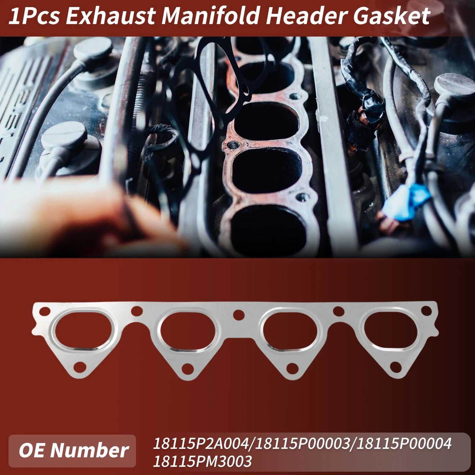 Exhaust Manifold Header Gasket Replacement for Honda Civic (1987–2001)