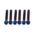 6pcs Titanium M8x45mm Torx Head Flange Screws for Motorcycle
