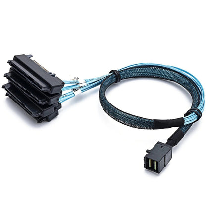 Internal RAID Cable SFF-8643 to 4 SFF-8482 SAS Breakout 1M with Power Connector