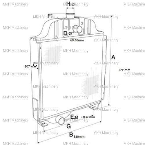 Radiator for Claas Renault Ares 540-636 (2000–2006)