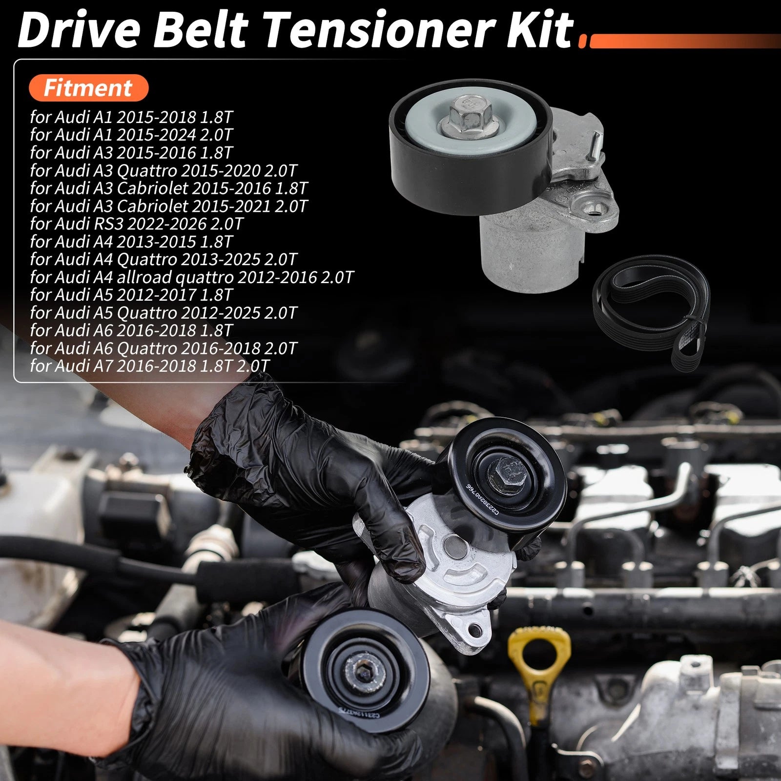 Drive Belt Tensioner Kit Replacement for Audi A1 2015–2018 1.8T
