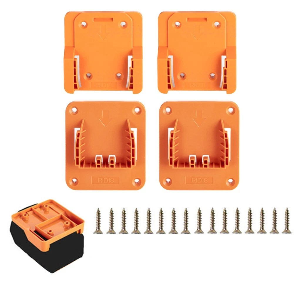 Battery Rack for RIDGID 18V Tools (with Integrated Tool Hanger)