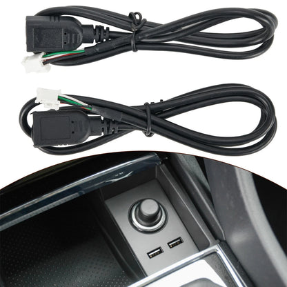 2X USB Cable 4Pin + 6Pin for Car Radio Audio for Android