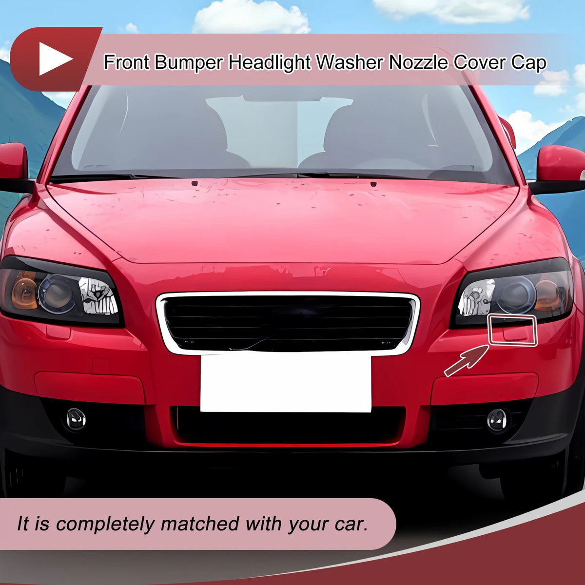 Front Left Bumper Trim Nozzle Cover No. 30655933 for Volvo C30 (2008–2010)