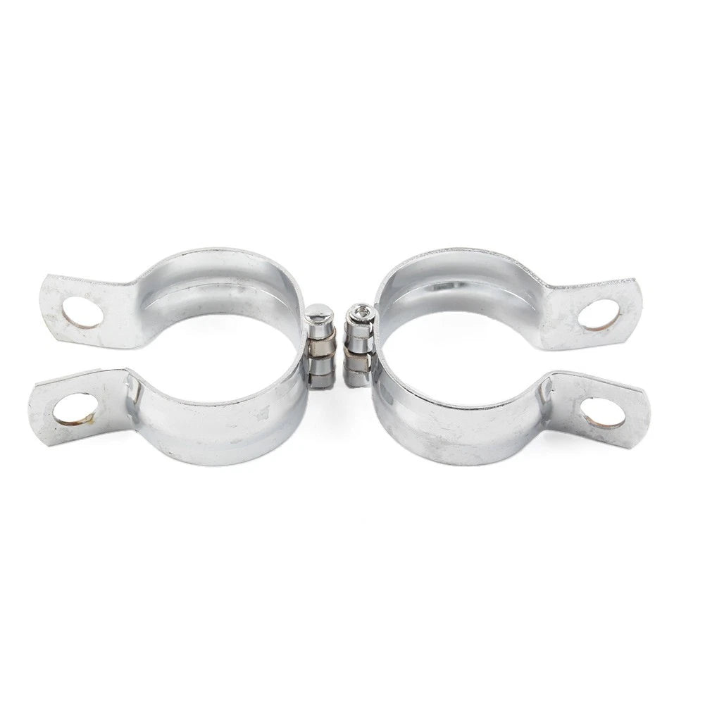 2Pcs Turn Signal Light Mount Bracket Holder for Motorcycle (Chrome)
