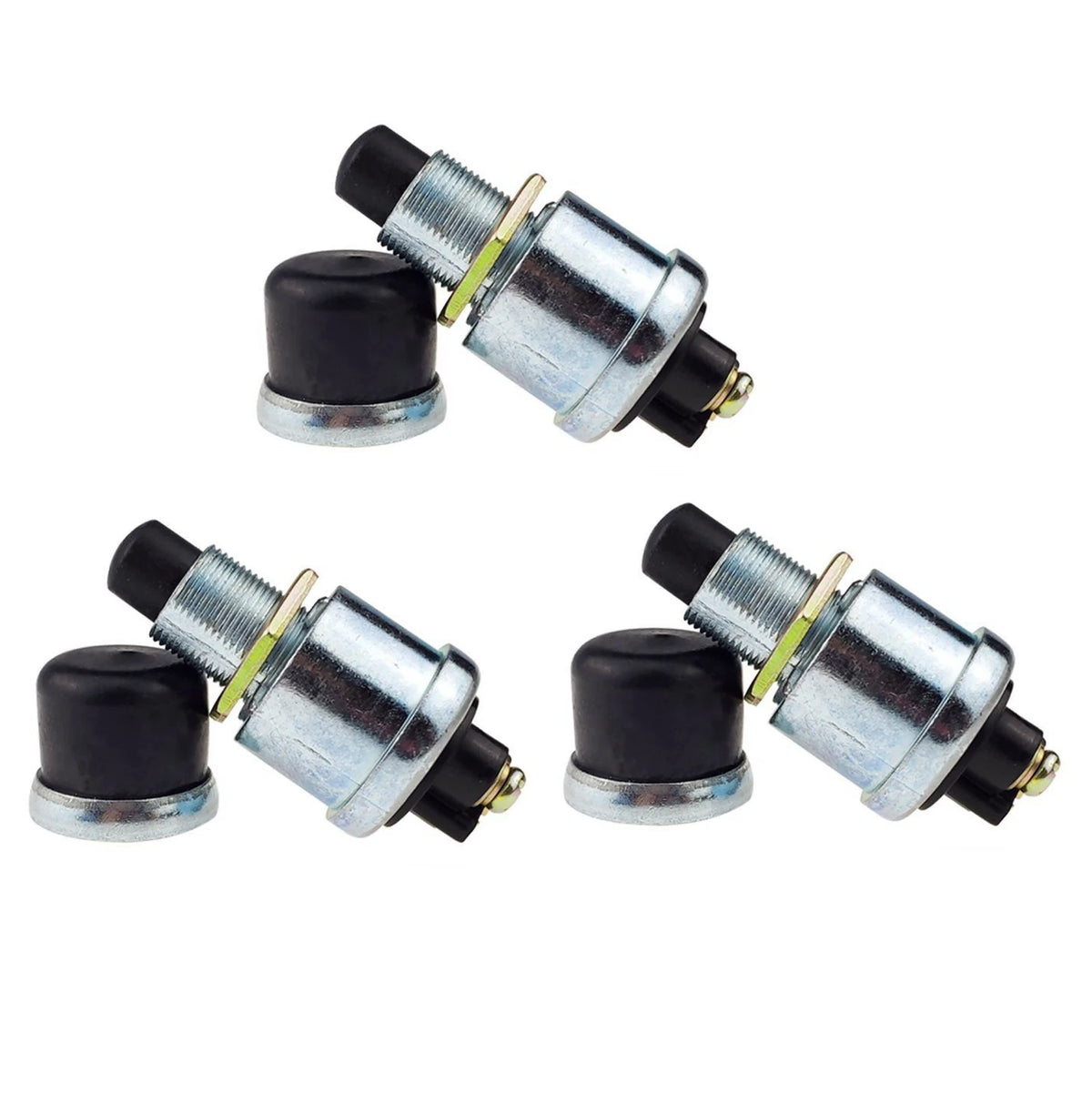 3PCS Waterproof Momentary Push-Button Starter Switch for Automotive