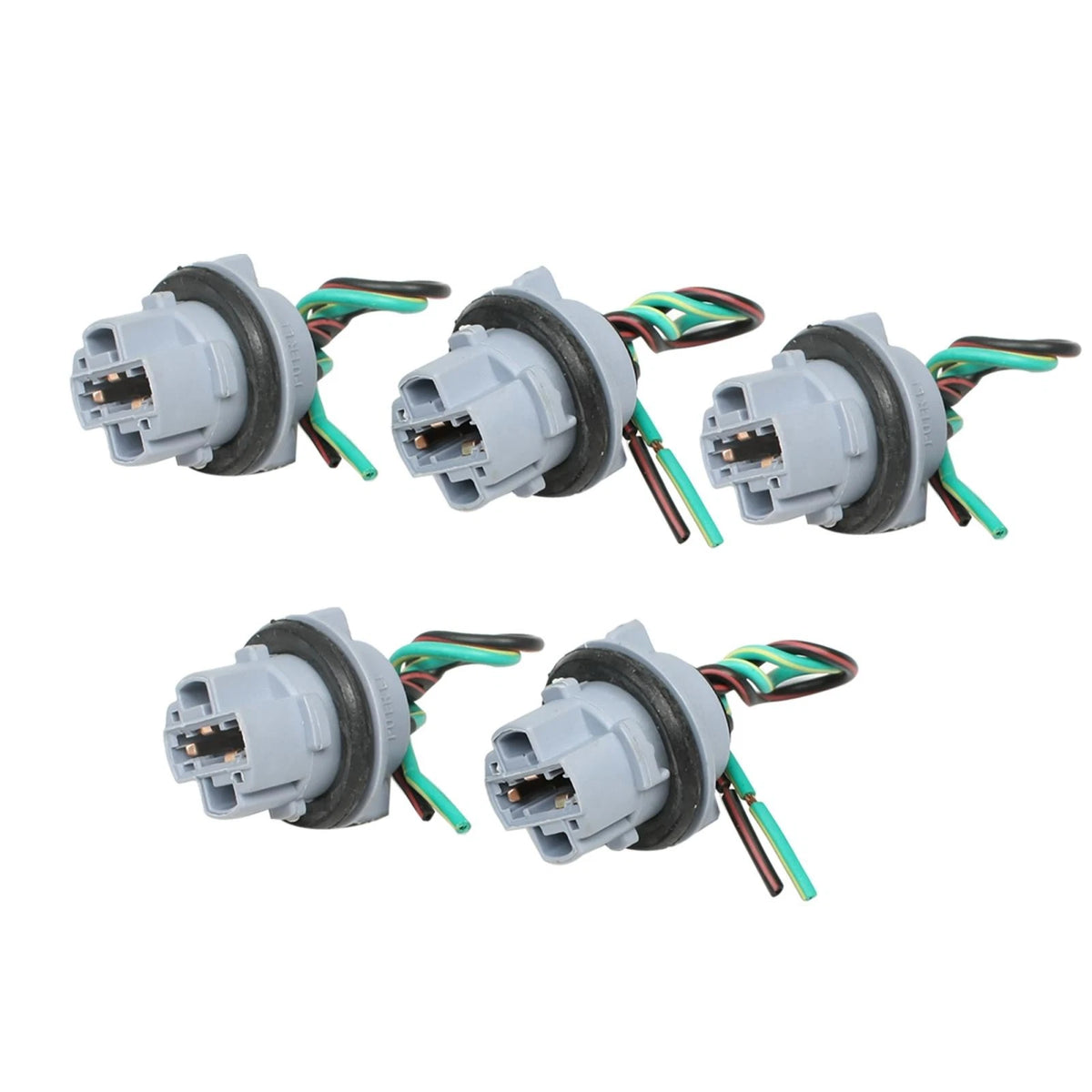 5 Pcs T20 W21W 7440 LED Bulb Socket Holder Wire Harness for Trailer