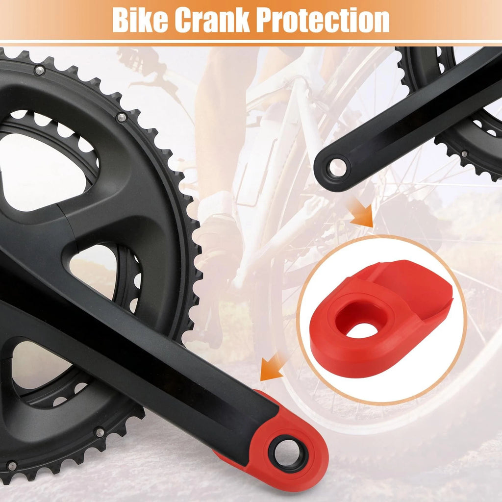 Crank Boot Protector Cover Soft Plastic Replacement for Bike Cycling (Red) (2 Pack)