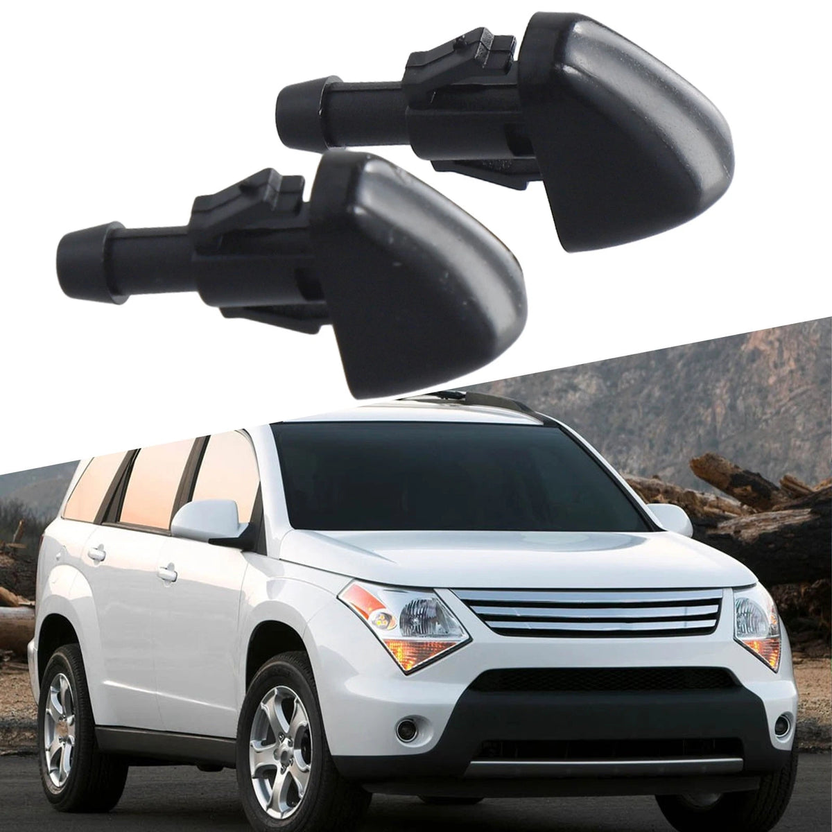 2Pcs Front Window Washer Jet Nozzles for Suzuki Swift MK2 (2005–2010)