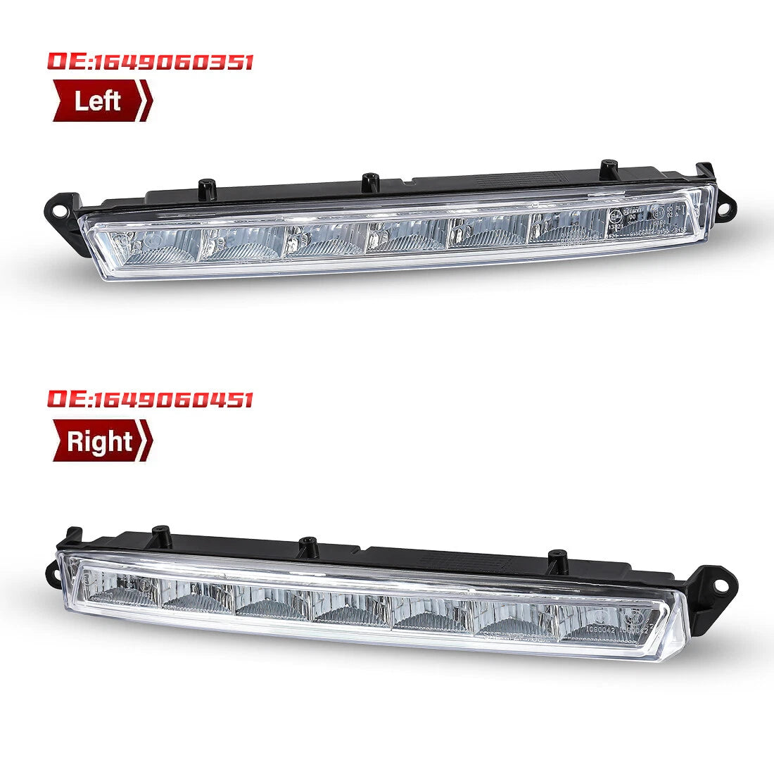 LED Fog Lights DRL Assemblies for Mercedes-Benz GL-Class GL320 (2007–2012)
