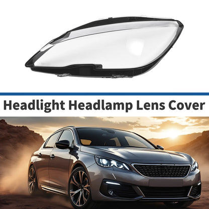 Headlight Lens Cover for Peugeot 408 (2014–2018) Clear Black