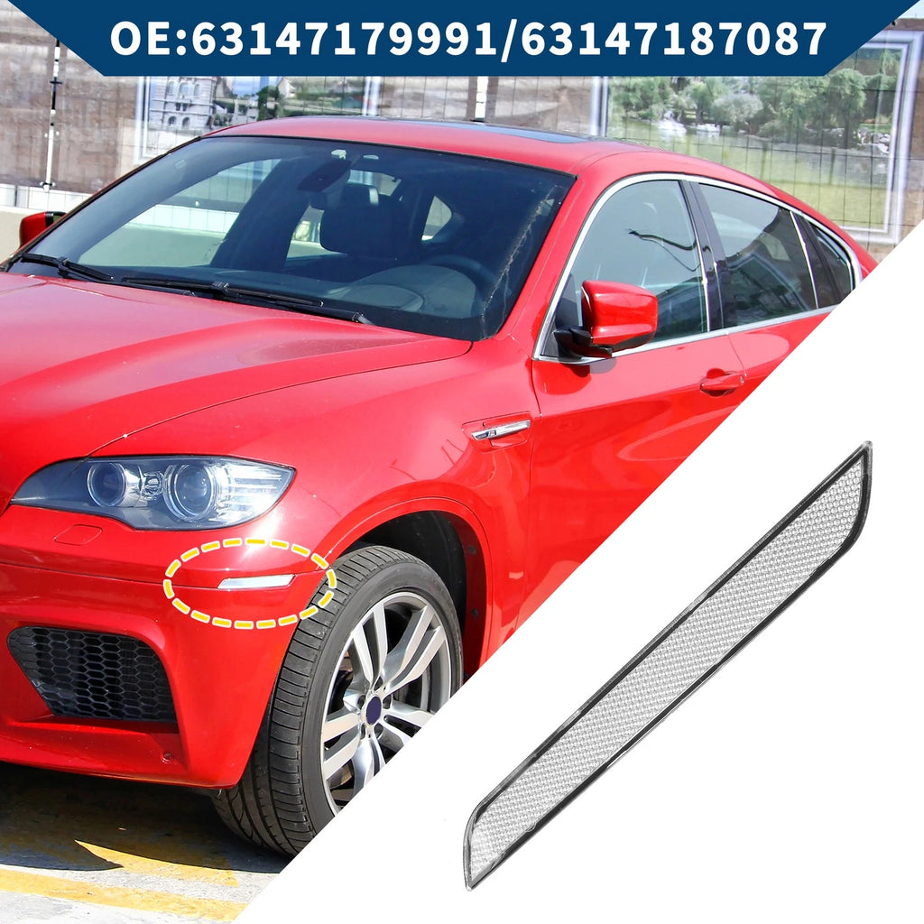 Front Left Bumper Reflector for BMW X6 (2008–2014) White Replacement