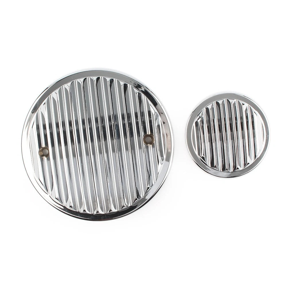 Plate Finned Engine Cover Kit For Victory Cross Country Hammer Vegas Chrome