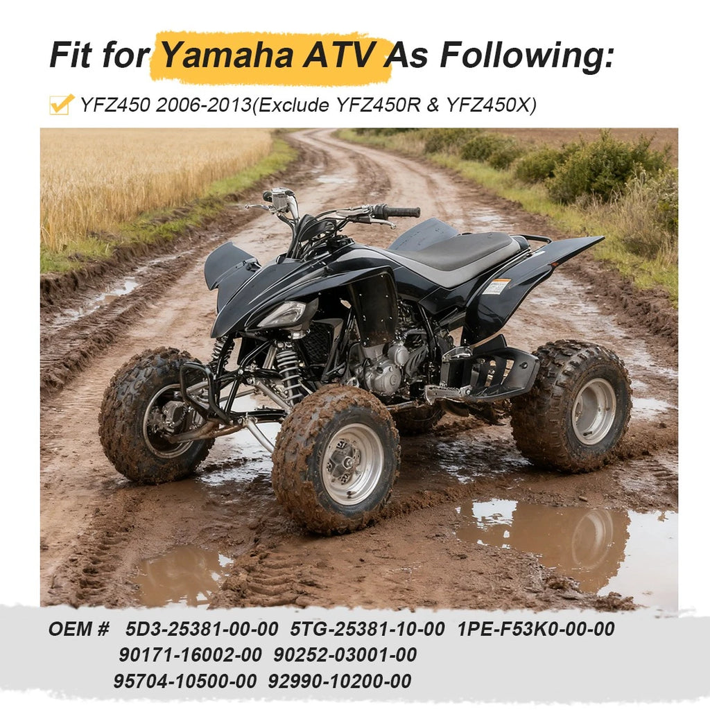 Rear Axle Shaft & Wheel Hub for Yamaha YFZ450 YFZ450V (2007–2013)