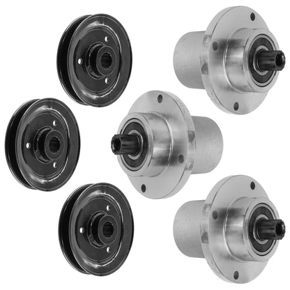 Deck Spindle and Pulley Replacement for Hustler FasTrak SD Z4 Trimstar (54")