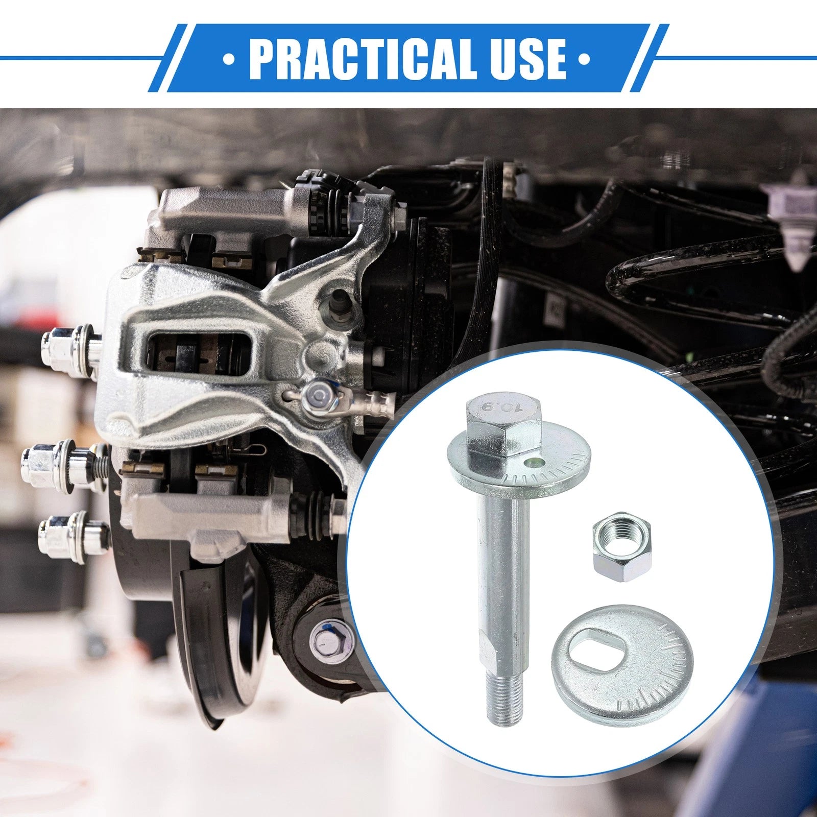 4PCS Eccentric Camber Alignment Bolt Kit for Mitsubishi Montero (2001–2006)