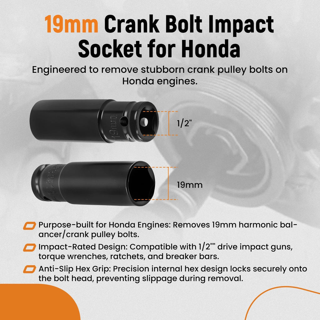 Crank Pulley Holding Tool for Honda Element/CR-V 2.4L (2002–2023)