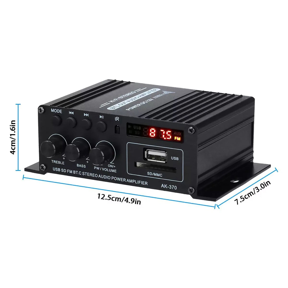 Digital Amplifier Bluetooth HIFI Mini Stereo for Home Car (2010–2023)