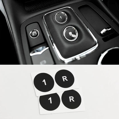 Black Button Decal with White Characters for Maserati For Gran for turismo Shift