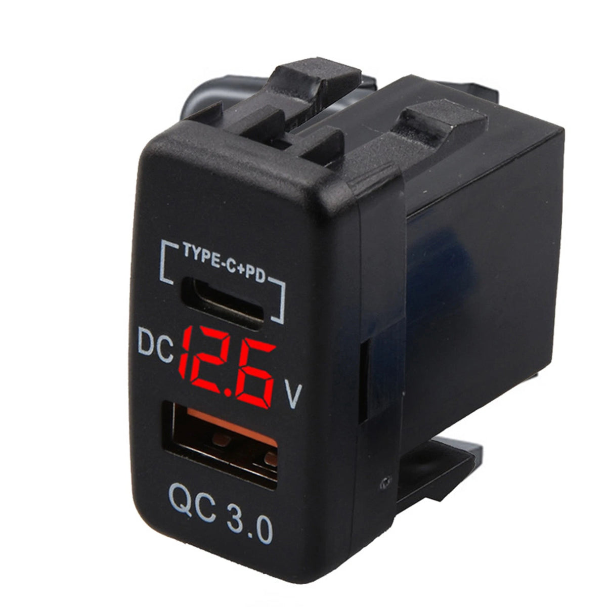 Dual USB QC3.0 Fast Charging Car Charger Socket for Toyota (12-24V)