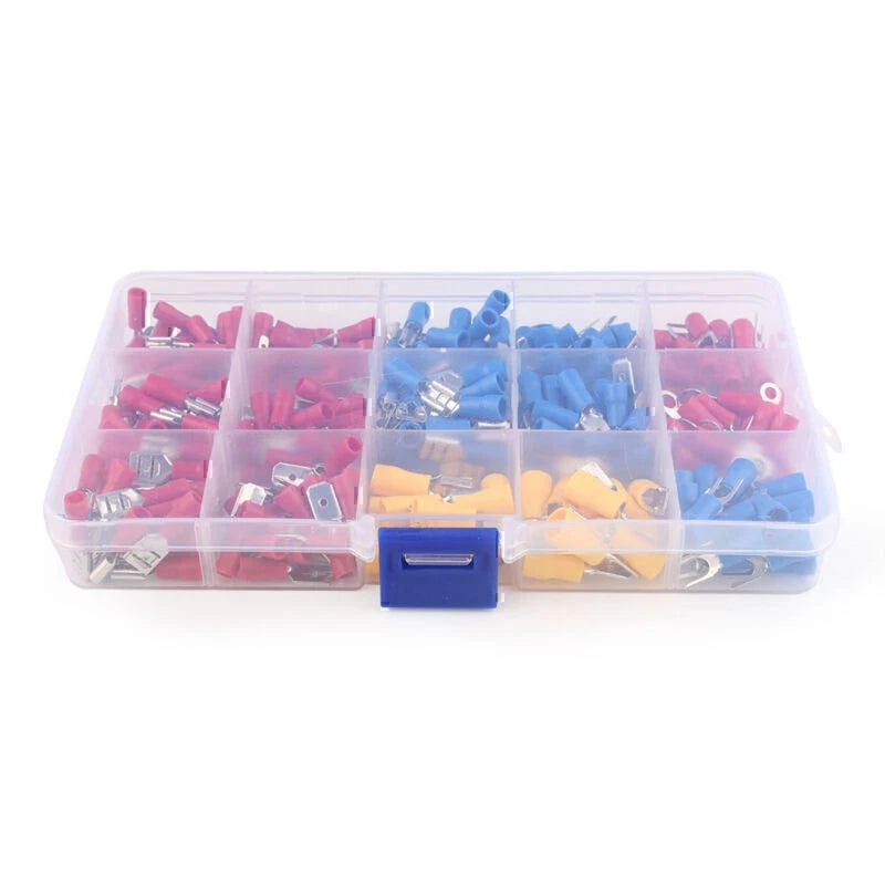 280pcs Assorted Crimp Spade Terminal Insulated Electrical Wire Connector Kit Set