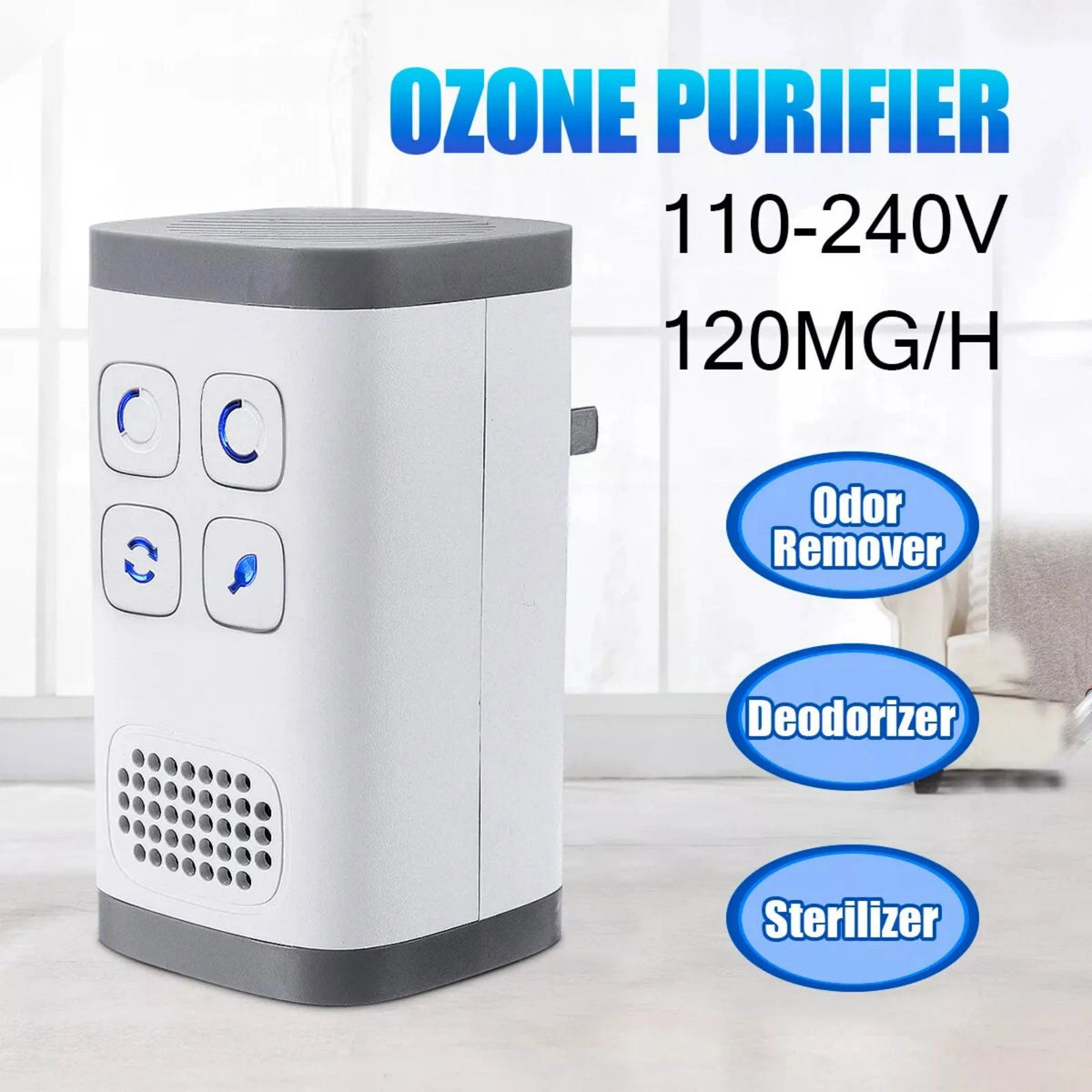 Air Purifier Deodorizer for AC 110-240V (28M Negative Ions)