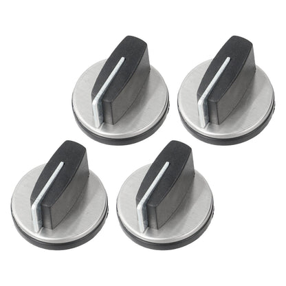 Replacement Gas Stove Knobs in Black and Silver for